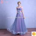 Western Style Long Purple In Stock Lace Appliqued Off-Shoulder Bridesmaid Dress